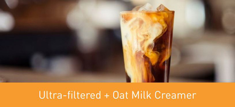 Ultra-filtered milk and oat-milk creamer