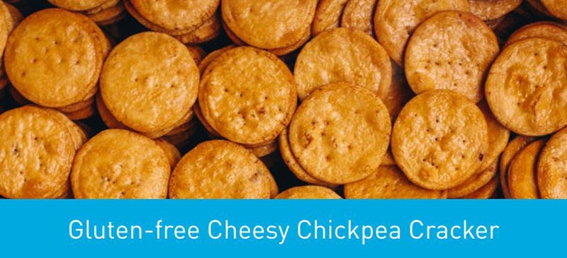 Gluten-free cheesy chickpea cracker