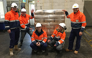 Koog team with pallet of new CLARIA G