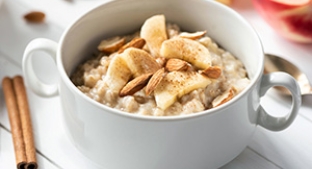 Oatmeal fortified with fibre